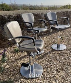 3 bar stools barber kitchen retro vintage made by REM