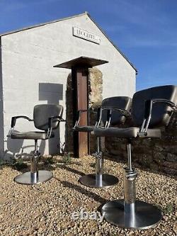 3 bar stools barber kitchen retro vintage made by REM