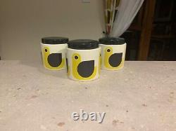 3 x Orla Kiely Ceramic Storage /Tea, Coffee, Sugar Jars. Check out my others