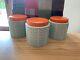 3 X Orla Kiely Ceramic Storage /tea, Coffee, Sugar Jars. Check Out My Others