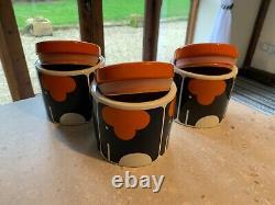 3 x Orla Kiely Ceramic Storage /Tea, Coffee, Sugar Jars. Check out my others