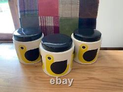 3 x Orla Kiely Ceramic Storage /Tea, Coffee, Sugar Jars. Check out my others