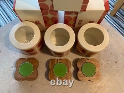 3 x Orla Kiely Ceramic jars Tea, Coffee, Sugar Jars. Check out my othersNEW