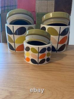 3 x Orla Kiely Multi Stem Tea/Coffee/Sugar Jars CHECK OUT MY OTHERS