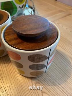 3 x Orla Kiely Multistem storage jars/ Tea/Coffee/Sugar CHECK OUT MY OTHERS