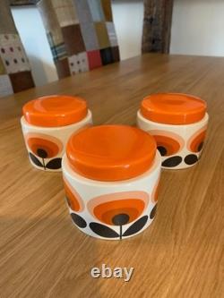 3 x Rare Orla Kiely 70's Stem Tea, Coffee, Sugar/trinket pots SEE MY OTHERS