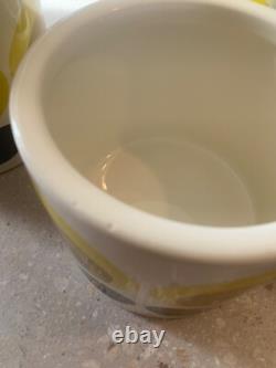 3 x Rare Orla Kiely 70's flower stem Ceramic Storage Jars. CHECK OUT MY OTHERS