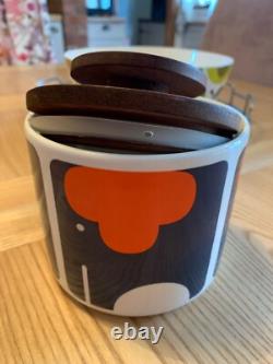 3 x Rare Orla Kiely Hen, Owl, Elephant Jars, Tea/Coffee/Sugar SEE MY OTHERS
