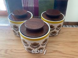 3 x Rare Orla Kiely Poppy Meadow Ceramic Storage Jars. CHECK OUT MY OTHERS