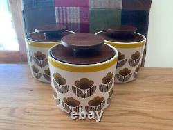 3 x Rare Orla Kiely Poppy Meadow Ceramic Storage Jars. Check out my others
