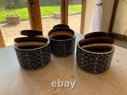 3 x Rare Orla Kiely Stem tea/coffee/sugar/trinket pots CHECK OUT MY OTHERS