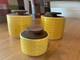 3 X Rare Orla Kiely Yellow Stemtea/coffee/sugar Jars Check Out My Others