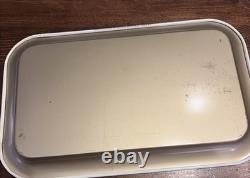 3pc Ohio Art Co. MOD Snail Flower Metal Tray Set Vintage MCM RETRO kitchen Decor