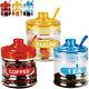 3pc Retro Tea Coffee Sugar Kitchen Glass Jar Canister Storage Container Sweets