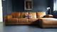 405. Chesterfield Vintage 4 Seater Leather Tan Club Brown Corner Suite Courier Av