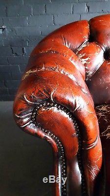 406 Chesterfield Vintage Club leather armchair Courier av