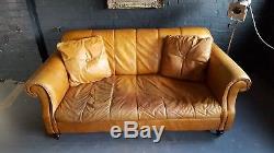 408. Chesterfield Vintage 2 Seater Leather Club Courier av