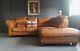 424 Chesterfield Vintage 3 Seater Leather Tan Club Brown Corner Suite Courier Av