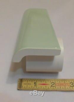 42 pcs. Vintage Apple Green Ceramic Mudd Bullnose Tiles by Robertson Co. NOS