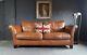 453 Chesterfield Tan Vintage 2 Seater Brown Leather Club Courier Av