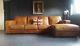 456 Chesterfield Vintage 4 Seater Leather Tan Club Brown Corner Suite Courier Av