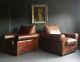 45 Superb Pair Of Chesterfield Brown Tetrad Vintage Club Leather Armchairs Cour