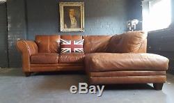 471 Chesterfield vintage 3 seater leather Club brown Corner suite courier av