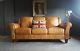 491 Chesterfield Leather Vintage & Distressed 3 Seater Sofa Tan Brown Courier Av