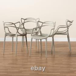 4X Master Style Cafe Bar Patio Garden Kitchen Restaurant Dining Chairs in BEIGE