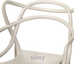 4X Master Style Cafe Bar Patio Garden Kitchen Restaurant Dining Chairs in BEIGE