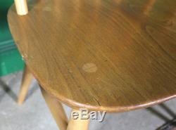 4 Ercol Dining Chairs, Quaker, Kitchen, Light Wood, Mid Century, Vintage, Retro