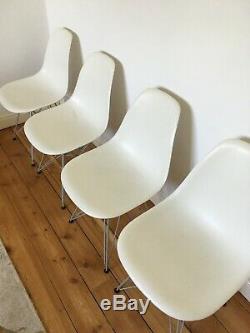 4 GENUINE CHARLES EAMES DSR CHAIRS FOR VITRA retro vintage kitchen dining