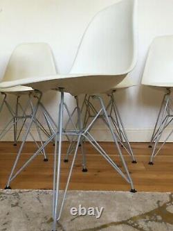 4 GENUINE CHARLES EAMES DSR CHAIRS FOR VITRA retro vintage kitchen dining