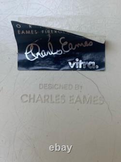 4 GENUINE CHARLES EAMES FIBREGLASS DSX VITRA CHAIRS-vintage retro kitchen dining