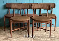 4 G Plan Koford Larsen Mid Century Retro Teak Dining Kitchen Chairs DELIVERY