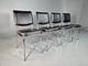 4 Vintage American Kitsch Kitchen Chairs Chrome And Blackvinyl Retro Eb7322 Mdin
