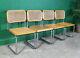 4 Vintage Cesca Dining Chairs, Marcel Breuer, Made In Italy, Retro, Chrome, Cane