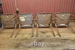 4 Vintage Cosco Kitchen GateFold Folding Dinette Chairs Original 1950s Retro