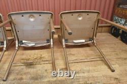 4 Vintage Cosco Kitchen GateFold Folding Dinette Chairs Original 1950s Retro