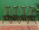 4 Vintage Ercol Goldsmith Dining Chairs, Dark Elm, Retro, Kitchen, Mid Century