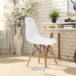 4 White Dining Chair Kitchen Chair Plastic Office Chair Computer Desk Chair Home