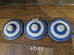 4 X Vintage Cornish Kitchen Ware Jars, 3 X Lids, 1930-1960, TG GREEN Co Sheild