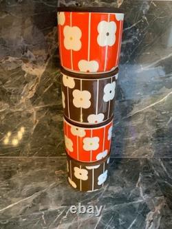 4 x Orla Kiely Abacus Flower Tea, Coffee, Sugar, Biscuits jars. SEE MY OTHERS