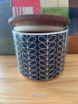 4 x Orla Kiely stem Ceramic Storage Jars. Tea, Coffee, Sugar, Biscuit barrel