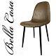 4x Vintage Dining Chairs Suede Brown Chair Kitchen Living Room By Bella Casa Uk