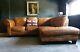 5013. Chesterfield Vintage Tan 3 Seater Leather Club Corner Sofa Delivery Av