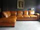 54 Chesterfield Vintage 3 Seater Leather Sofa Tan Club Corner Suite Courier Av