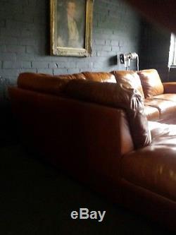 54 Chesterfield Vintage 3 Seater leather sofa Tan Club Corner suite courier av