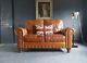 576 Chesterfield Brown Vintage 2 Seater Leather Club Courier Av