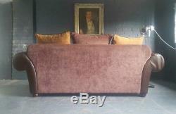 585. Tetrad Vintage Chesterfield 2 Seater Leather Sofa Club Courier av